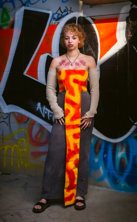 Painted gown